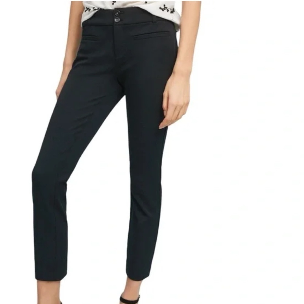 *ANTHROPOLOGIE* Black The Essential Slim Dress Pants Size 0